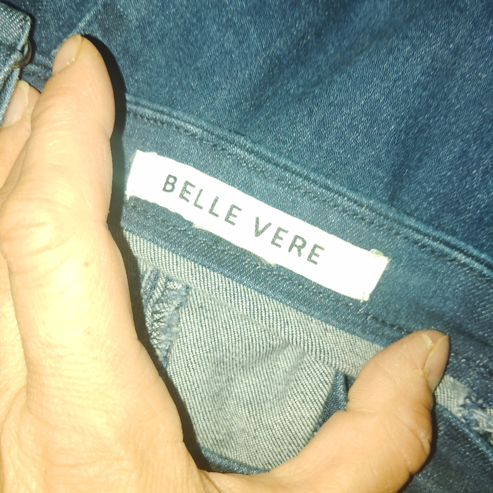 BELLE VERE Adjustable Denim Corset Crop Top - Small - Picture 7 of 7
